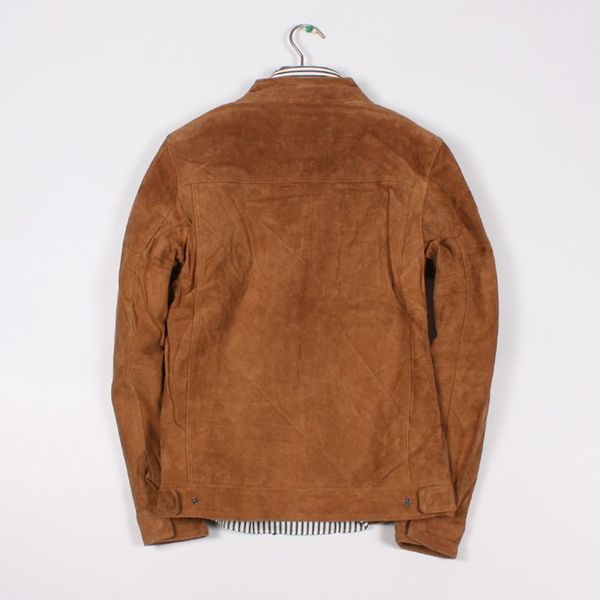 2020 autumn classic slim pigskin genuine leather jacket mens stand collar pockets brown casual zipper male real leather jacket, Black
2020 autumn classic slim pigskin genuine leather jacket mens stand collar pockets brown casual zipper male real leather jacket, Black