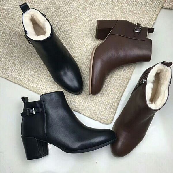 new style brown black women ankle boots winter snow genuine leather sheepskin wool q49
new style brown black women ankle boots winter snow genuine leather sheepskin wool q49