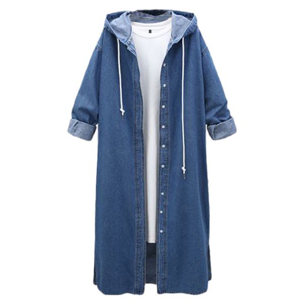 new spring women's long denim coats 2019 korea loose hooded jeans overcoat casual plus size denim female windbreaker jacket 4xl, Black;brown
new spring women's long denim coats 2019 korea loose hooded jeans overcoat casual plus size denim female windbreaker jacket 4xl, Black;brown