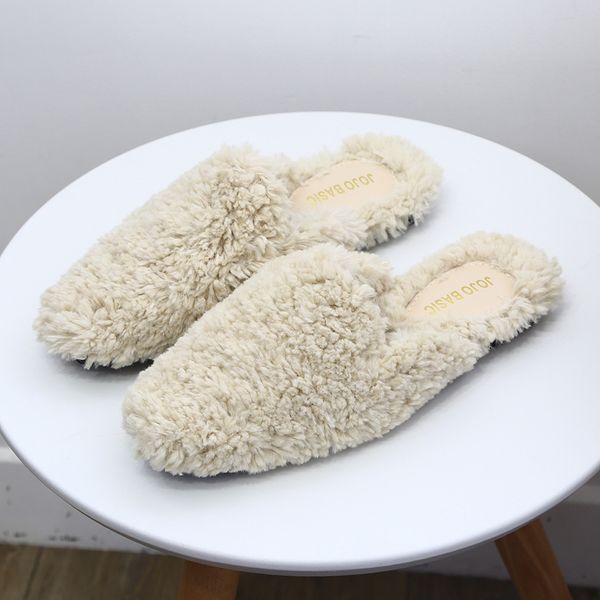 female fashion outside wearing half drag womens slippers baotou flat heel woman shose for autumn winter furry women's shoes 2019, Black
female fashion outside wearing half drag womens slippers baotou flat heel woman shose for autumn winter furry women's shoes 2019, Black