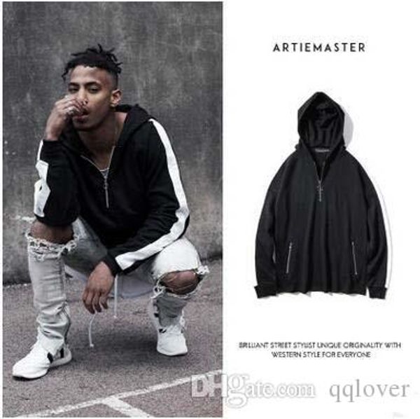 2017 men's clothing patchwork black white hoodies casual thin sport hoodies pullover hooded hoodies sport wear classic style 
2017 men's clothing patchwork black white hoodies casual thin sport hoodies pullover hooded hoodies sport wear classic style