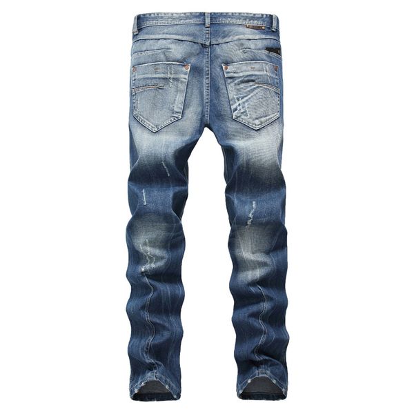 2019 new fashionable slim fit rivets row buckle frazzle men jeans/street wear straight jeans classical denim pants trousers, Blue
2019 new fashionable slim fit rivets row buckle frazzle men jeans/street wear straight jeans classical denim pants trousers, Blue