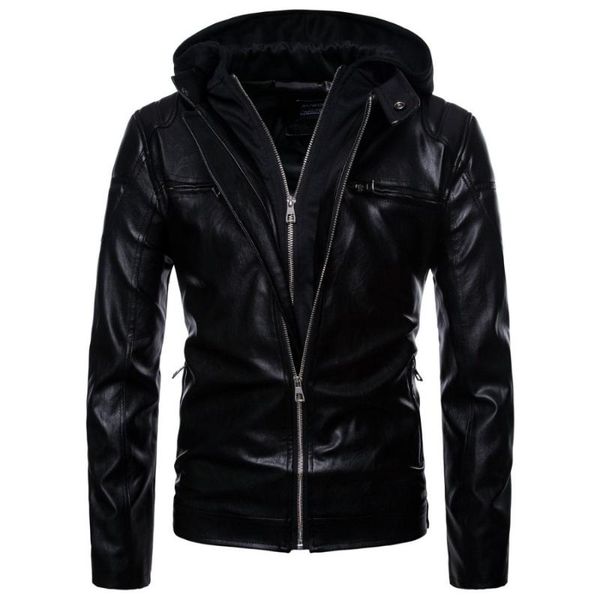 men's jackets mens autumn england style cuff zipper pu leather coats casual slim fit hooded male, Black;brown
men's jackets mens autumn england style cuff zipper pu leather coats casual slim fit hooded male, Black;brown