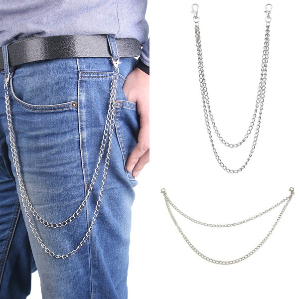 trendy punk style 3 layer biker link keychain jean wallet chain waist keychains hook trousers pant belt fashion key chain, Slivery;golden
trendy punk style 3 layer biker link keychain jean wallet chain waist keychains hook trousers pant belt fashion key chain, Slivery;golden