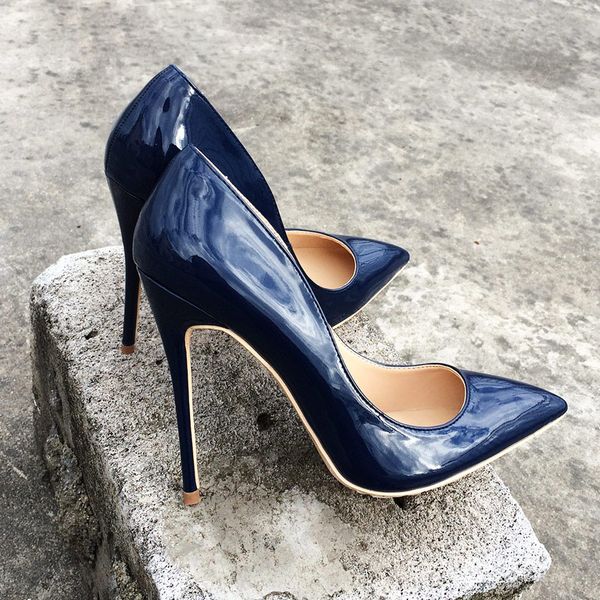 italian style women pointed toe high heels gloss patent leather stilettos ladies solid color pumps shoes navy blue, Black
italian style women pointed toe high heels gloss patent leather stilettos ladies solid color pumps shoes navy blue, Black