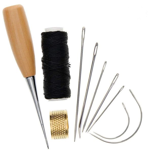 new canvas leather sewing shoes wood handle tool awl hand stitching taper leathercraft needle tool kit craft sewing supplies escxl, Black
new canvas leather sewing shoes wood handle tool awl hand stitching taper leathercraft needle tool kit craft sewing supplies escxl, Black