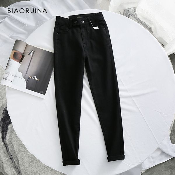biaoruina women fashion washing bleached ankle-length jeans female casual high waist slim pencil jeans girls streetwear, Blue
biaoruina women fashion washing bleached ankle-length jeans female casual high waist slim pencil jeans girls streetwear, Blue