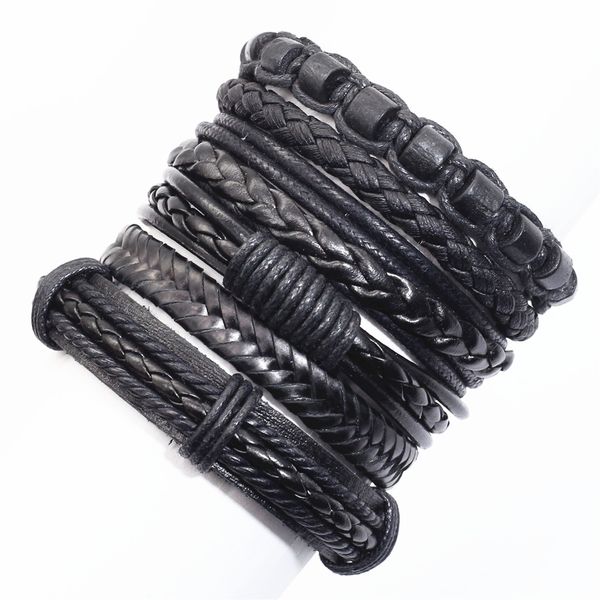 handmade weave 6 pcs/set black brown genuine leather women wrap bracelets men bangles homme femme male jewellery ing, Golden;silver
handmade weave 6 pcs/set black brown genuine leather women wrap bracelets men bangles homme femme male jewellery ing, Golden;silver
