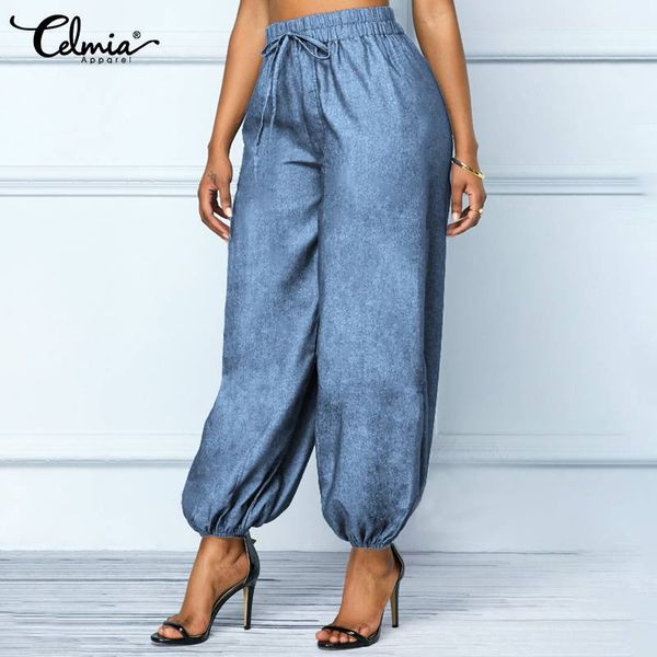 2019 celmia women demin pants high elastic waist jeans fashion trousers casual loose plus size baggy harem pants pantalon femme, Black;white
2019 celmia women demin pants high elastic waist jeans fashion trousers casual loose plus size baggy harem pants pantalon femme, Black;white