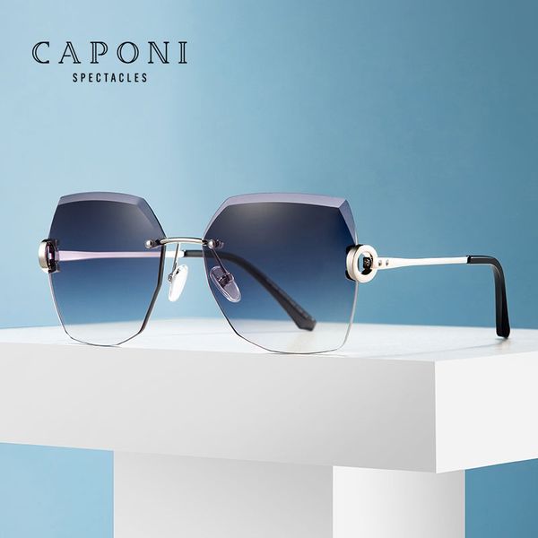 caponi luxury design sunglasses women frameless oversize 2020 sun glasses cutting lens fashion lady eyewear accessories cp31264, White;black
caponi luxury design sunglasses women frameless oversize 2020 sun glasses cutting lens fashion lady eyewear accessories cp31264, White;black
