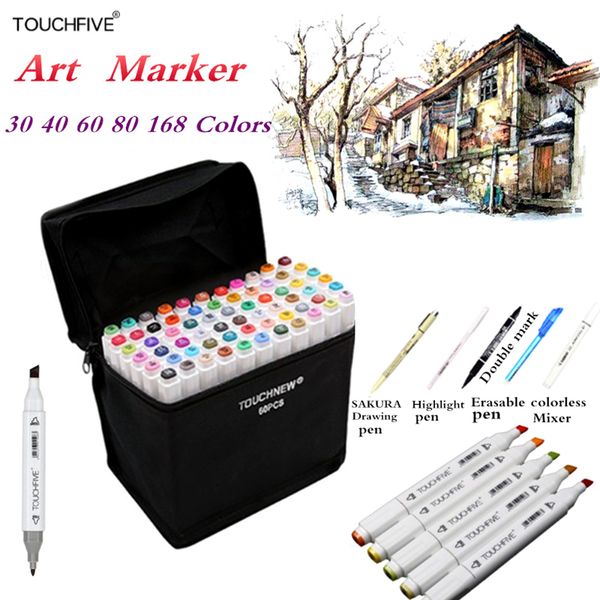 touchfive 30/40/60/80/168 colors dual head art markers pen oily alcoholic sketch marker pen art supplies animation brush paint
touchfive 30/40/60/80/168 colors dual head art markers pen oily alcoholic sketch marker pen art supplies animation brush paint