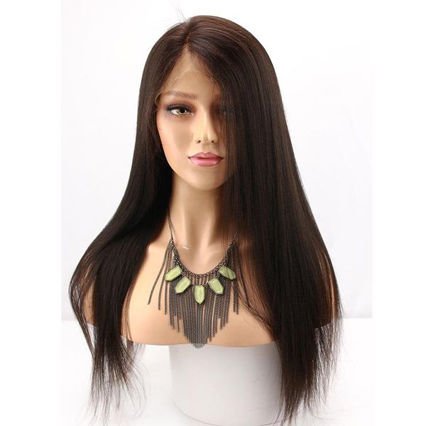 yaki straight lace front wig human hair 13x4 side part brazilian remy human hair wigs for black women baby hair around, Black;brown
yaki straight lace front wig human hair 13x4 side part brazilian remy human hair wigs for black women baby hair around, Black;brown