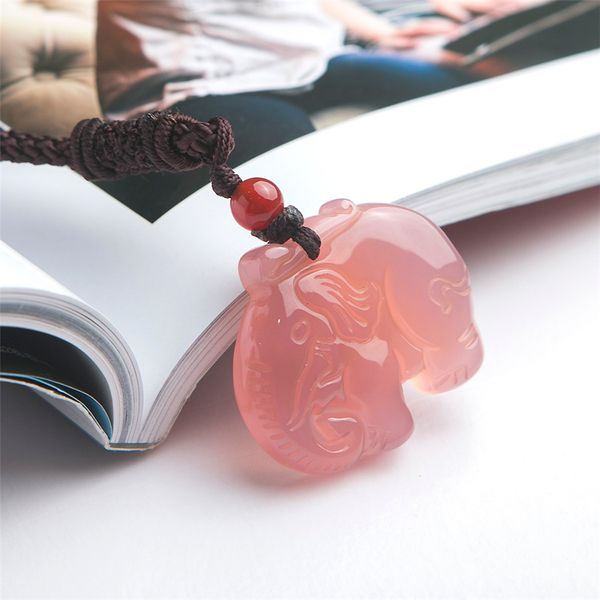 genine natural pink chalcedony gemstone crystal elephant shape pendant necklace women lady, Silver
genine natural pink chalcedony gemstone crystal elephant shape pendant necklace women lady, Silver