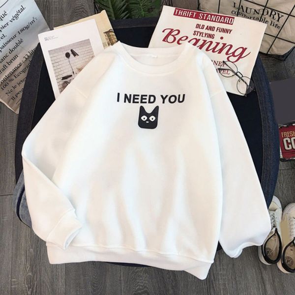 autumn winter new round neck thick sweatshirts long-sleeved cat eye letter pattern cothes women/couples, Black
autumn winter new round neck thick sweatshirts long-sleeved cat eye letter pattern cothes women/couples, Black