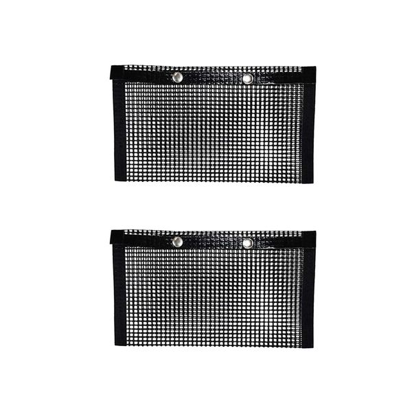 2pcs bbq non-stick mesh grilling bag, easy cleaning barbecue tools for outdoor picnic cooking - 24x14cm