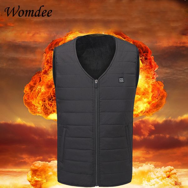 men women flexible electric heating vest jacket winter thermal clothing waistcoat keep warm accessories for outdoor riding sport, Black
men women flexible electric heating vest jacket winter thermal clothing waistcoat keep warm accessories for outdoor riding sport, Black