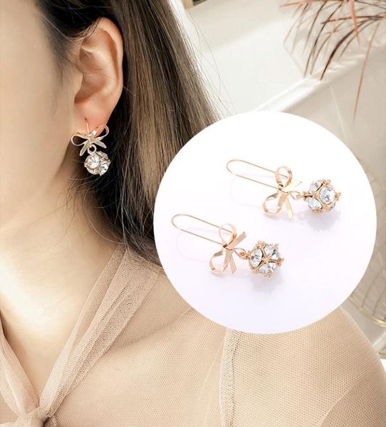 korean new bow zircon crystal all-match earrings cool pendant trendy earrings long elegant, Golden;silver
korean new bow zircon crystal all-match earrings cool pendant trendy earrings long elegant, Golden;silver