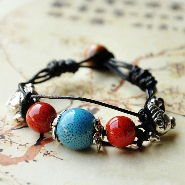 fashion charm ceramics multicolor round beads ethnic style bracelet original design bangle hand knitted amulet jewelry gifts, Golden;silver
fashion charm ceramics multicolor round beads ethnic style bracelet original design bangle hand knitted amulet jewelry gifts, Golden;silver