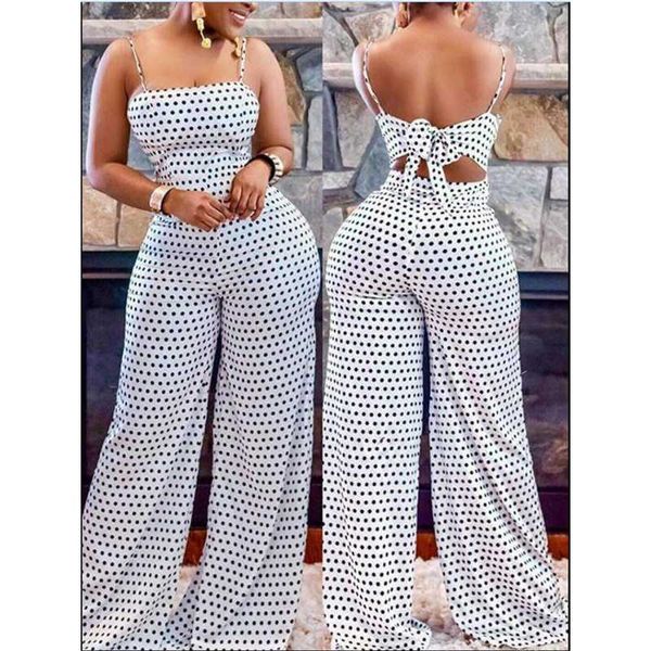 new arrival women's strap sleeveless jumpsuit polka dot wide leg romper ladies casual slim playsuit holiday party wear summer, Black;white
new arrival women's strap sleeveless jumpsuit polka dot wide leg romper ladies casual slim playsuit holiday party wear summer, Black;white