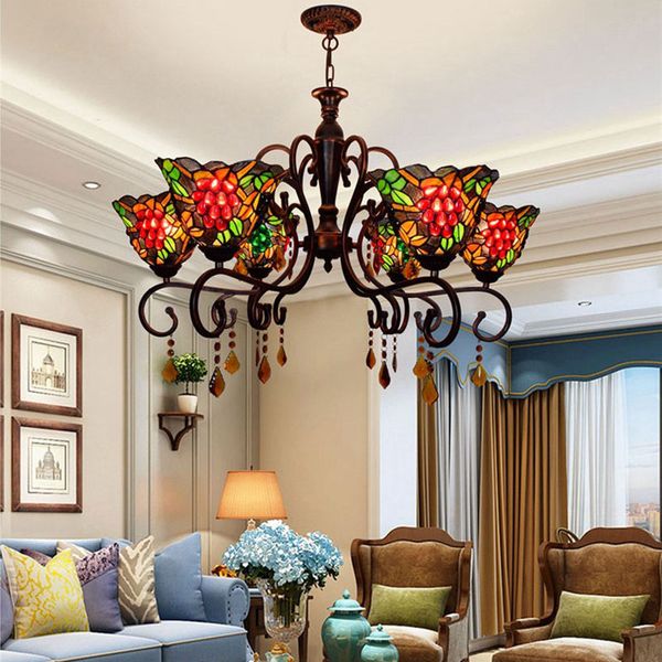 european retro creative grape crystal chandelier tiffany stained glass living room dining room bedroom bar crystal chandelier tf084
european retro creative grape crystal chandelier tiffany stained glass living room dining room bedroom bar crystal chandelier tf084
