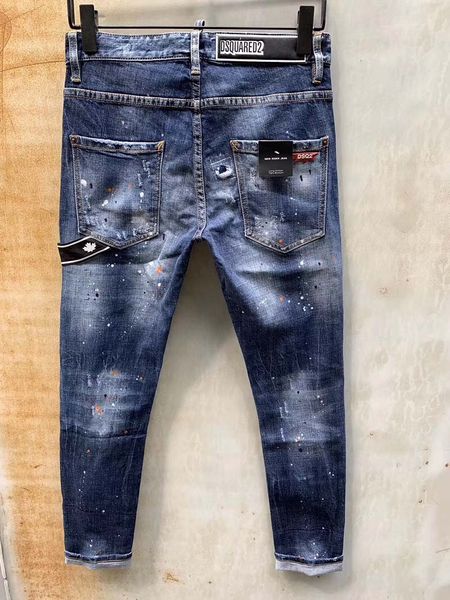 19 spring and summer new jeans men's stereo stitching t65 tide slim feet cut rotten hole patch paint casual men's clothing, Blue
19 spring and summer new jeans men's stereo stitching t65 tide slim feet cut rotten hole patch paint casual men's clothing, Blue