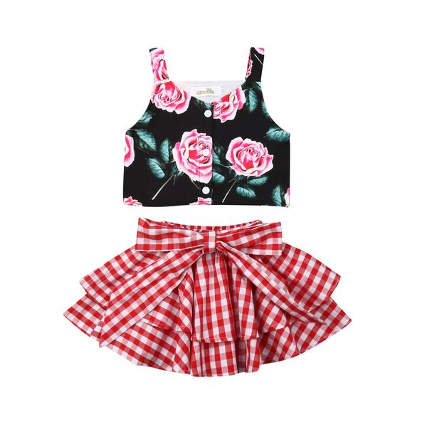 2019 Summer 2Pcs Toddler Kid Baby Girl Clothes Strap Flower Vest Crop Tops+Plaid Party Tutu Skirts Outfits Set
2019 Summer 2Pcs Toddler Kid Baby Girl Clothes Strap Flower Vest Crop Tops+Plaid Party Tutu Skirts Outfits Set