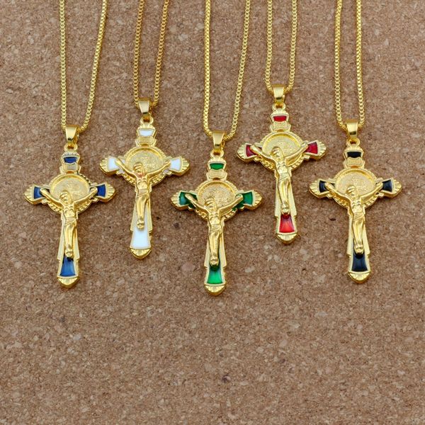 15pcs/lots enamel benedict medal cross crucifix alloy charms pendant necklaces jewelry diy 23.6 inches chains a-558d, Silver
15pcs/lots enamel benedict medal cross crucifix alloy charms pendant necklaces jewelry diy 23.6 inches chains a-558d, Silver