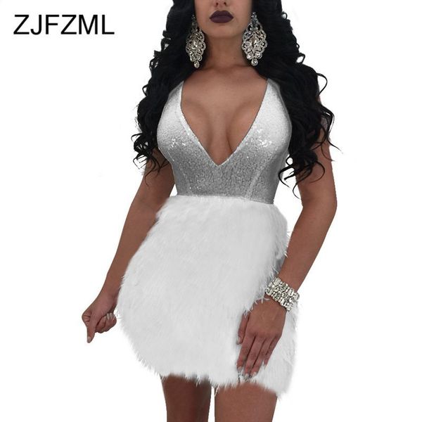zjfzml sequins dress women summer backless feather embellished mini dress evening party v neck ball gown women robe, Black;pink
zjfzml sequins dress women summer backless feather embellished mini dress evening party v neck ball gown women robe, Black;pink