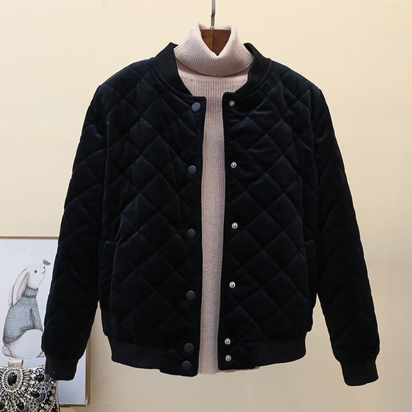 2019 new winter women's short harajuku thickened baseball suit cotton coat jacket, Black
2019 new winter women's short harajuku thickened baseball suit cotton coat jacket, Black