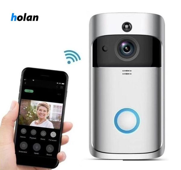 wireless doorbell smart home security system video hd camera two-way audio wide angle lens night vision, Black;white
wireless doorbell smart home security system video hd camera two-way audio wide angle lens night vision, Black;white