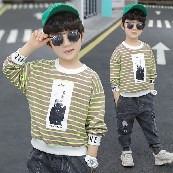 2020 new style versatile children long sleeve boy's spring clothing big boy children stripes hoodie micro, Black
2020 new style versatile children long sleeve boy's spring clothing big boy children stripes hoodie micro, Black