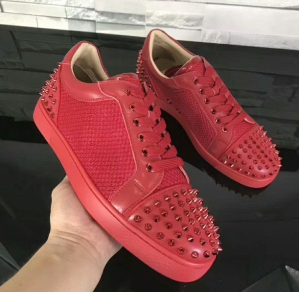 new color 2019 designer sneakers red bottom low cut spikes flats shoes for men women leather sneakers casual shoes with dust bag, Black
new color 2019 designer sneakers red bottom low cut spikes flats shoes for men women leather sneakers casual shoes with dust bag, Black