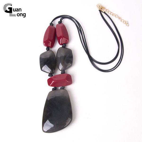 guanlong resin fashion long necklaces for women charm stone big pendants necklace acrylic korean rope necklace for girls, Silver
guanlong resin fashion long necklaces for women charm stone big pendants necklace acrylic korean rope necklace for girls, Silver