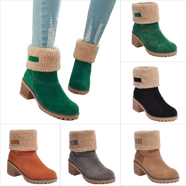 oeak winter plush warm women boots winter casual warm fur waterproof women's snow boots square heels bottines ankle, Black
oeak winter plush warm women boots winter casual warm fur waterproof women's snow boots square heels bottines ankle, Black