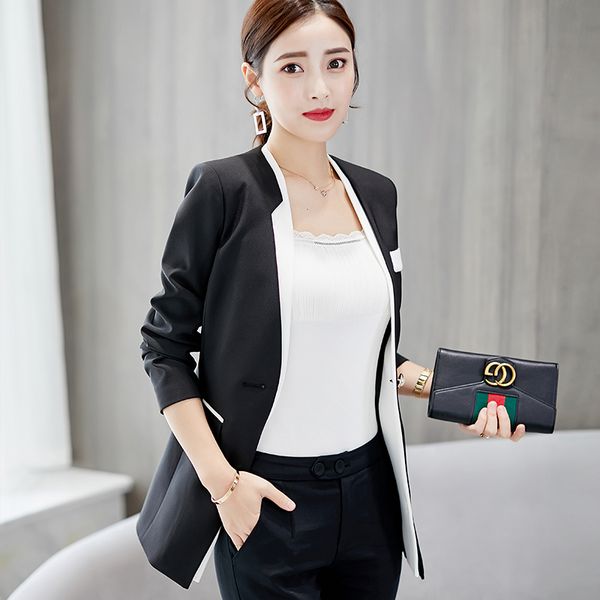 spring and summer new korean version of slim-fit big yards long sleeve small suit jacket black casual suit womens, White;black
spring and summer new korean version of slim-fit big yards long sleeve small suit jacket black casual suit womens, White;black