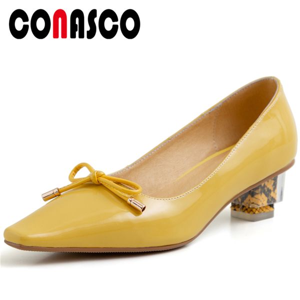conasco concise casual fashion spring summer woman patent leather shoes butterfly knot strange heels shallow slip-on shoes woman, Black
conasco concise casual fashion spring summer woman patent leather shoes butterfly knot strange heels shallow slip-on shoes woman, Black