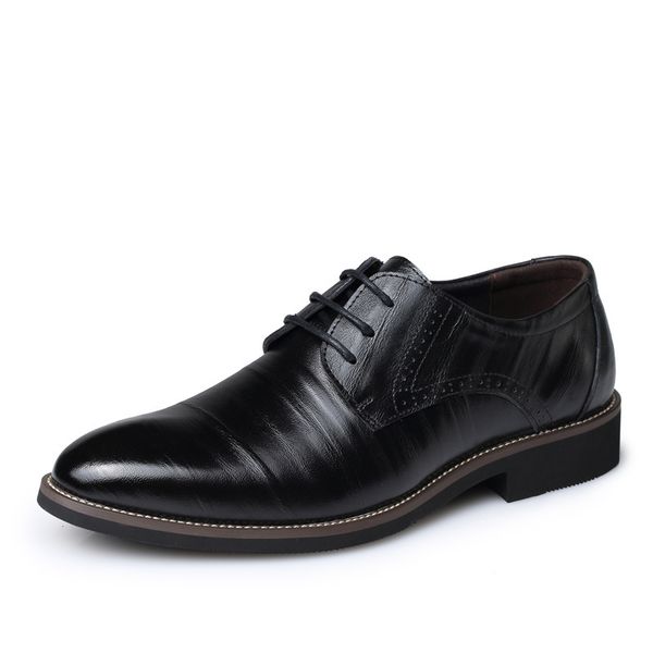 new genuine leather men brogues shoes lace-up bullock business dress men oxfords shoes male formal shoes 996, Black
new genuine leather men brogues shoes lace-up bullock business dress men oxfords shoes male formal shoes 996, Black
