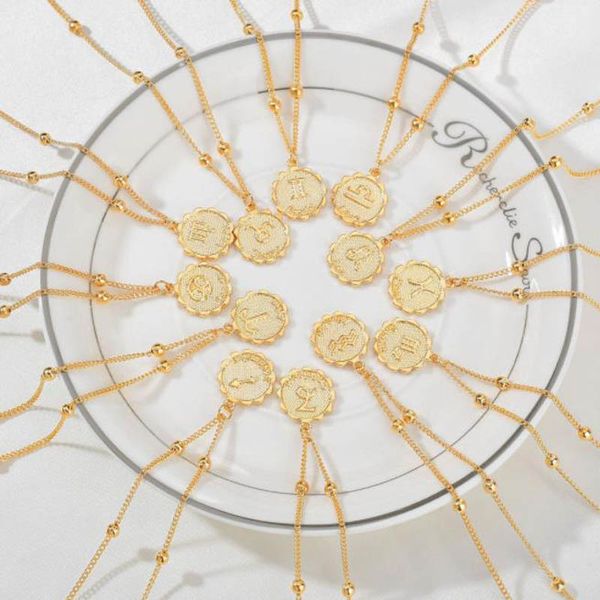 new vintage zodiac necklace woman igirl friend personalized gift coin pendant necklace gold chain neckless women jewelry, Silver
new vintage zodiac necklace woman igirl friend personalized gift coin pendant necklace gold chain neckless women jewelry, Silver