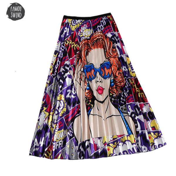 pleated skirt 2019 new coming europen cartoon high pattern elasticity high street style a line mid calf christmas, Black
pleated skirt 2019 new coming europen cartoon high pattern elasticity high street style a line mid calf christmas, Black
