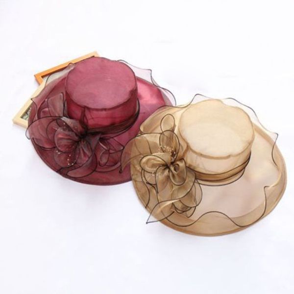 elegant lady wide brim flower sun hat women wedding tea party church travel cap summer organza hat clothing accessory, Blue;gray
elegant lady wide brim flower sun hat women wedding tea party church travel cap summer organza hat clothing accessory, Blue;gray