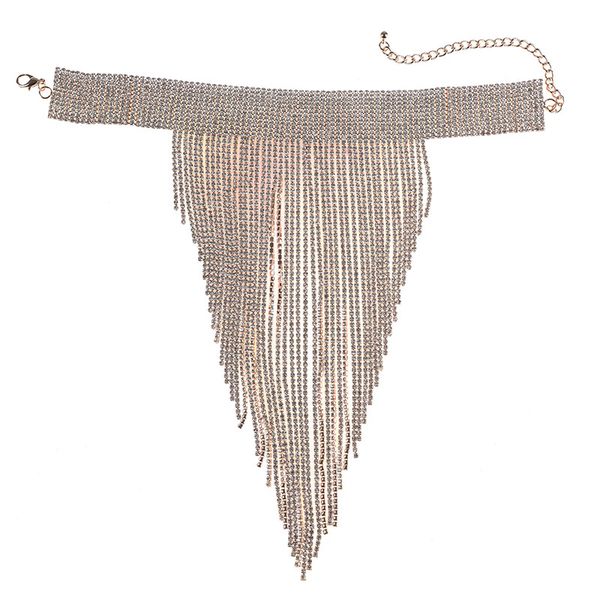 bohemian clear crystal chain gem statement necklace long tassel chocker necklace pendants maxi women, Golden;silver
bohemian clear crystal chain gem statement necklace long tassel chocker necklace pendants maxi women, Golden;silver