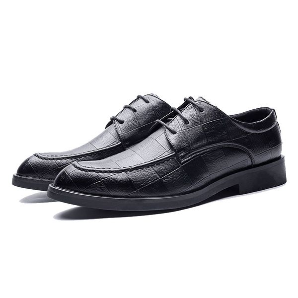 business formal pointed toe men's dress shoes wide width luxury checkered pattern derby lace-up flat oxfords shoe size 6, Black
business formal pointed toe men's dress shoes wide width luxury checkered pattern derby lace-up flat oxfords shoe size 6, Black