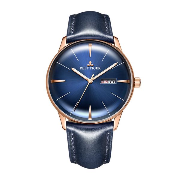 reef tiger/rt luxury dress watch men genuine leather strap blue watch automatic mechanical watches waterproof date rga8238, Slivery;brown
reef tiger/rt luxury dress watch men genuine leather strap blue watch automatic mechanical watches waterproof date rga8238, Slivery;brown
