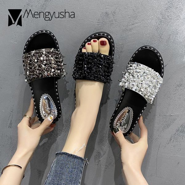 studs eva elevated shoes woman slippers open toe gladiator sandalias bling crystal band slip on pu platform sandals women 2020, Black
studs eva elevated shoes woman slippers open toe gladiator sandalias bling crystal band slip on pu platform sandals women 2020, Black