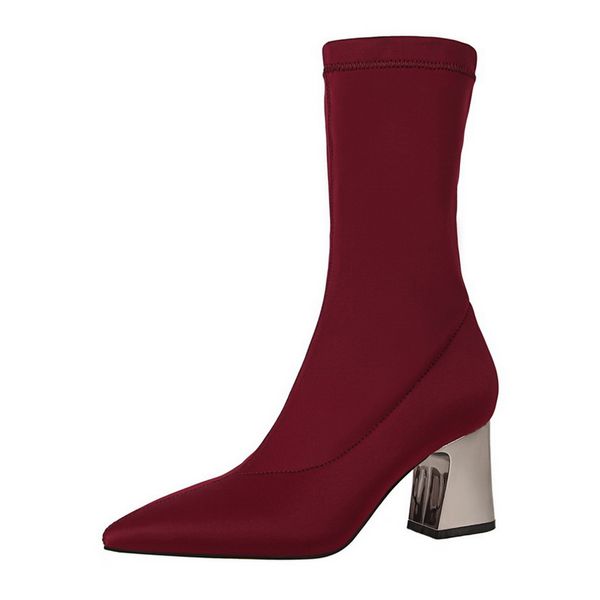 d&henlu}elastic stretch boots for women socks shoes women sock boots mid-calf botas mujer 2018 high heels metal heel, Black
d&henlu}elastic stretch boots for women socks shoes women sock boots mid-calf botas mujer 2018 high heels metal heel, Black