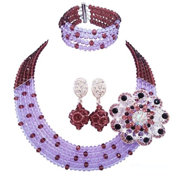nigerian dark purple lilac crystal beads bridal jewelry sets for women 5c-sz-14, Slivery;golden
nigerian dark purple lilac crystal beads bridal jewelry sets for women 5c-sz-14, Slivery;golden