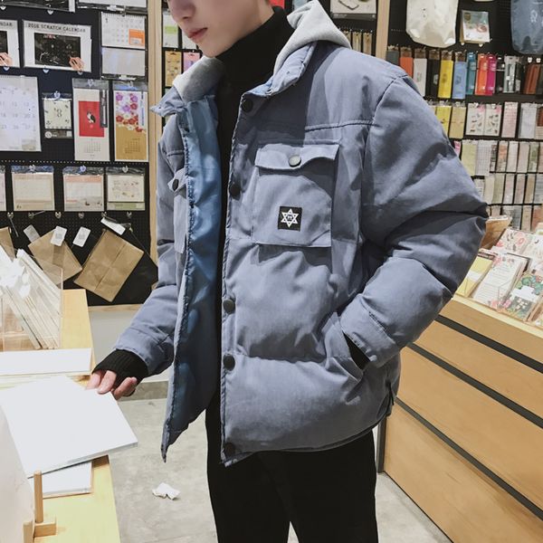 new winter jacket men's warm fashion thick parka men solid color casual multi-pocket hooded coat street loose cotton jacket men, Black 
new winter jacket men's warm fashion thick parka men solid color casual multi-pocket hooded coat street loose cotton jacket men, Black