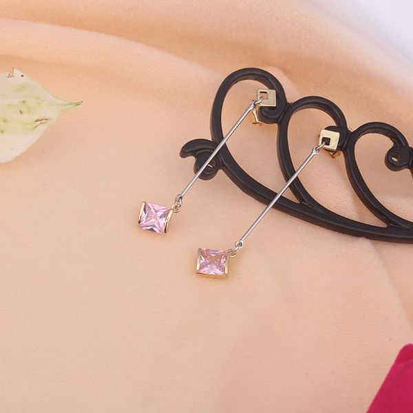 dual color women square zircon plated stud dangle earring girl geometric shape earring jewelries accessories, Silver
dual color women square zircon plated stud dangle earring girl geometric shape earring jewelries accessories, Silver
