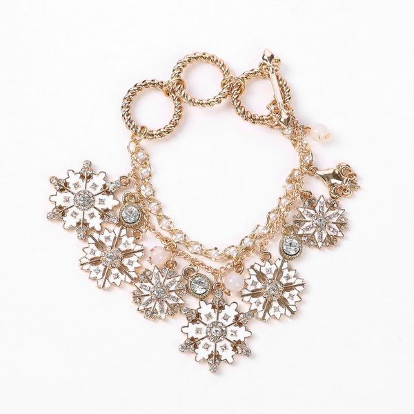 fashion- designer bling diamond christmas snowflake womens enamal charms chain bracelets christmas bracelet jewelry gifts for women girls, Black
fashion- designer bling diamond christmas snowflake womens enamal charms chain bracelets christmas bracelet jewelry gifts for women girls, Black
