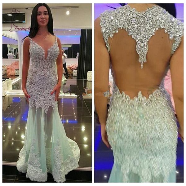 bling bling mermaid prom dresses slim 2019 lace appliques beaded rhinestone 2019 sleeveless special occasion party gowns custom vestidos, Black
bling bling mermaid prom dresses slim 2019 lace appliques beaded rhinestone 2019 sleeveless special occasion party gowns custom vestidos, Black
